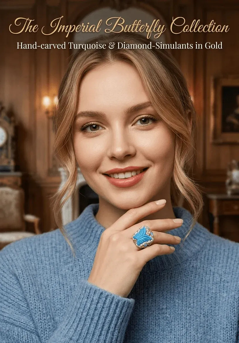 Butterfly Crystal Statement Ring