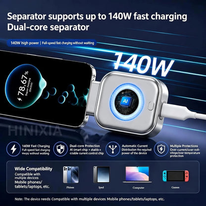 Smart Auto-Disconnect Charger – Fast Type-C Charging with Automatic Eject