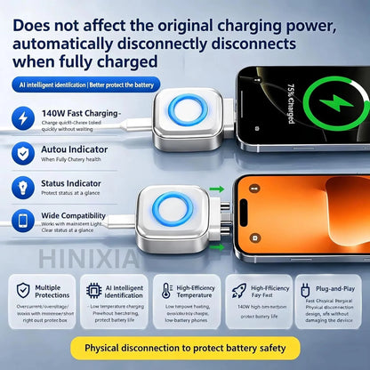 Smart Auto-Disconnect Charger – Fast Type-C Charging with Automatic Eject