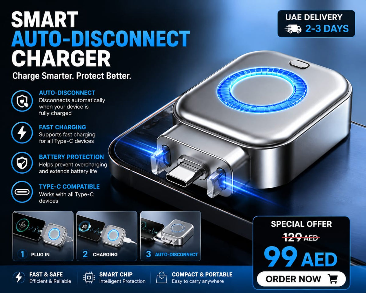 Smart Auto-Disconnect Charger – Fast Type-C Charging with Automatic Eject